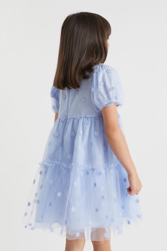 Floral Embroidered Dress  Powder Blue  hi-res