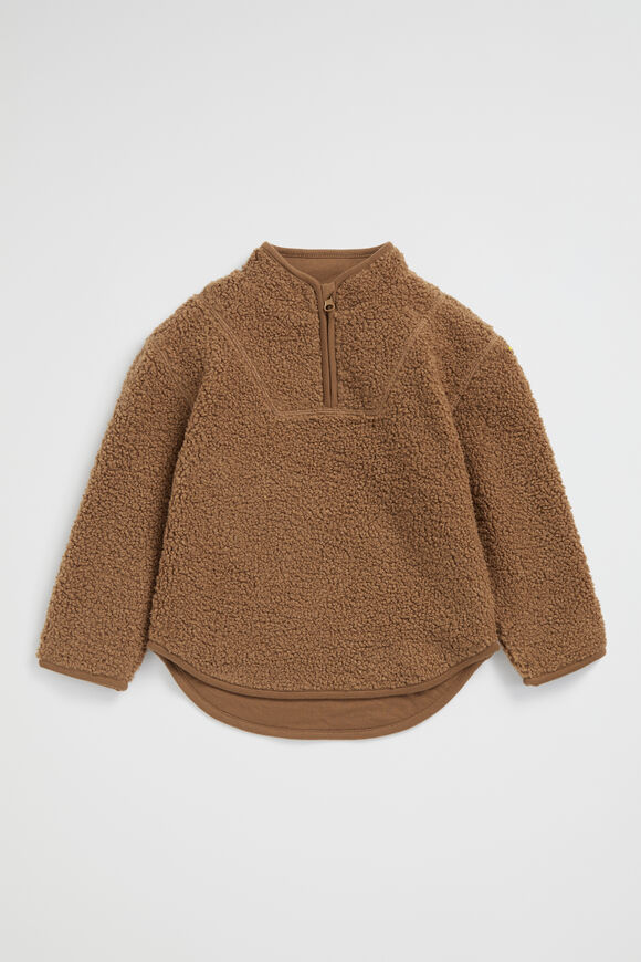 Fleece Zip Sweat  Cocoa  hi-res