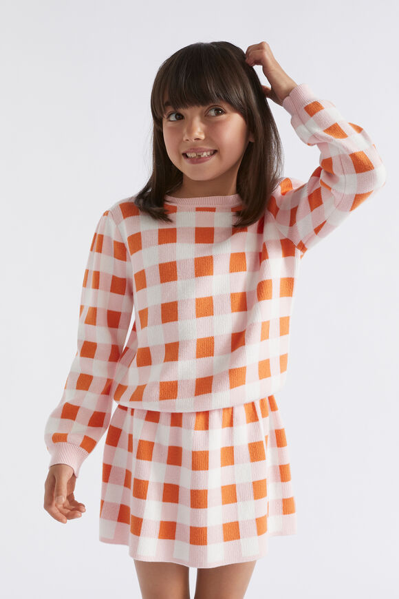 Gingham Knit  Dusty Rose  hi-res