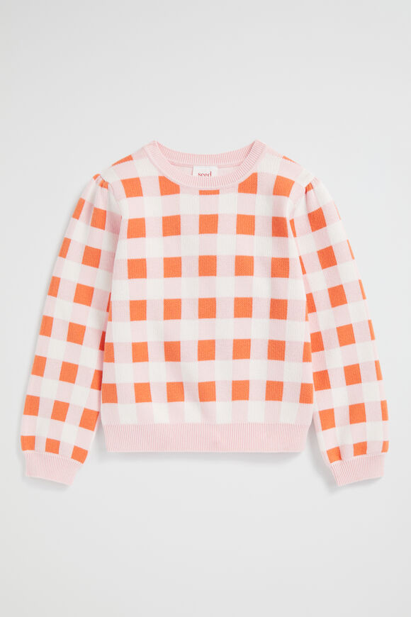 Gingham Knit  Dusty Rose  hi-res