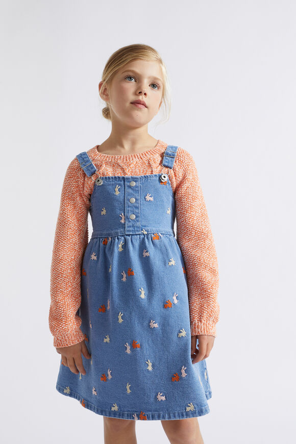 Bunny Denim Pinafore  Original Indigo  hi-res