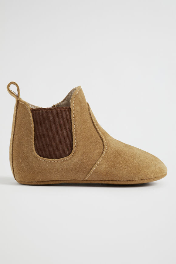 Suede Gusset Bootie  Tan  hi-res