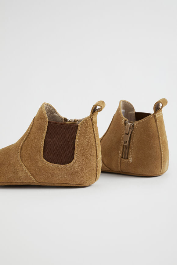 Suede Gusset Bootie  Tan  hi-res