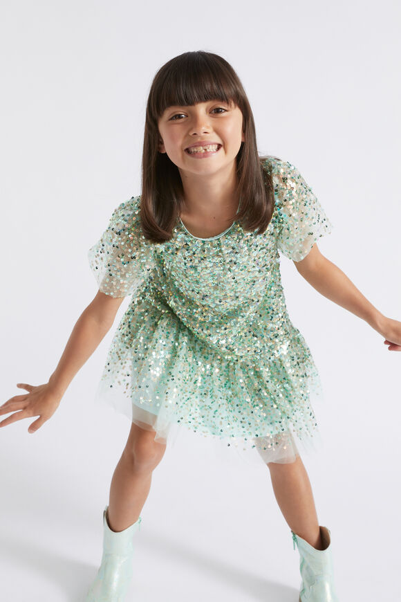 Party Sequin Dress  Mint  hi-res