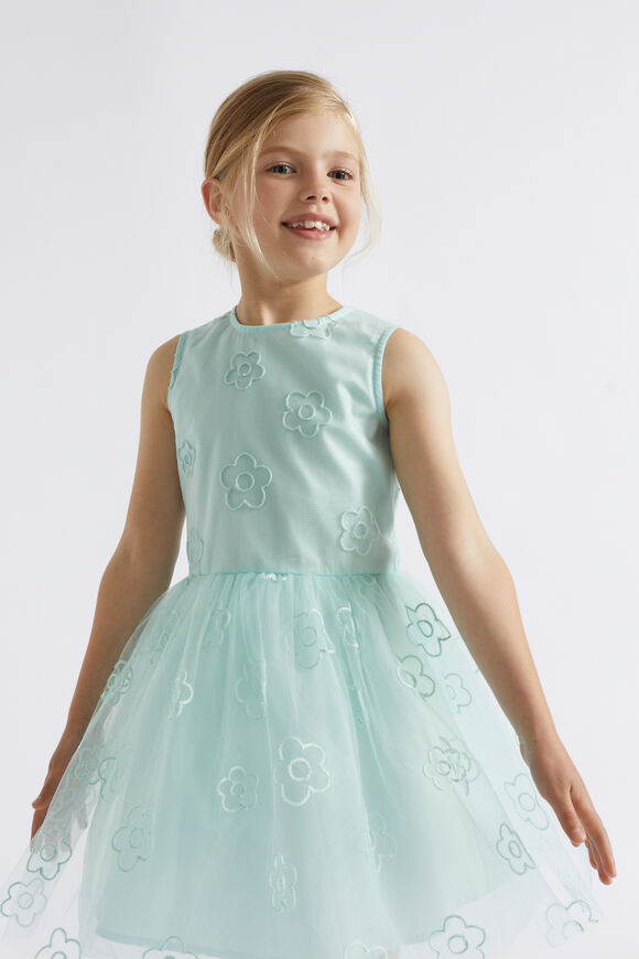 Daisy Embroidered Dress  Mint  hi-res