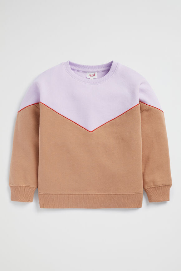 Colourblock Sweat  Cappuccino  hi-res