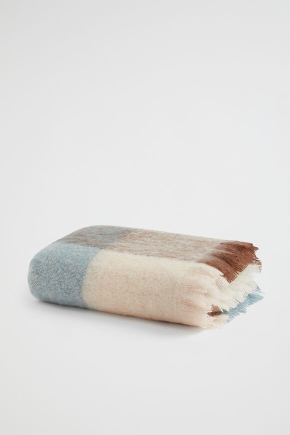 Mohair Multi Check Throw  Multi  hi-res