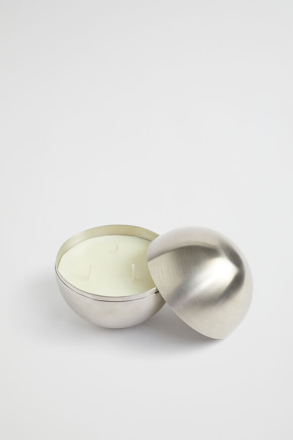 Luna Large Candle  Silver  hi-res