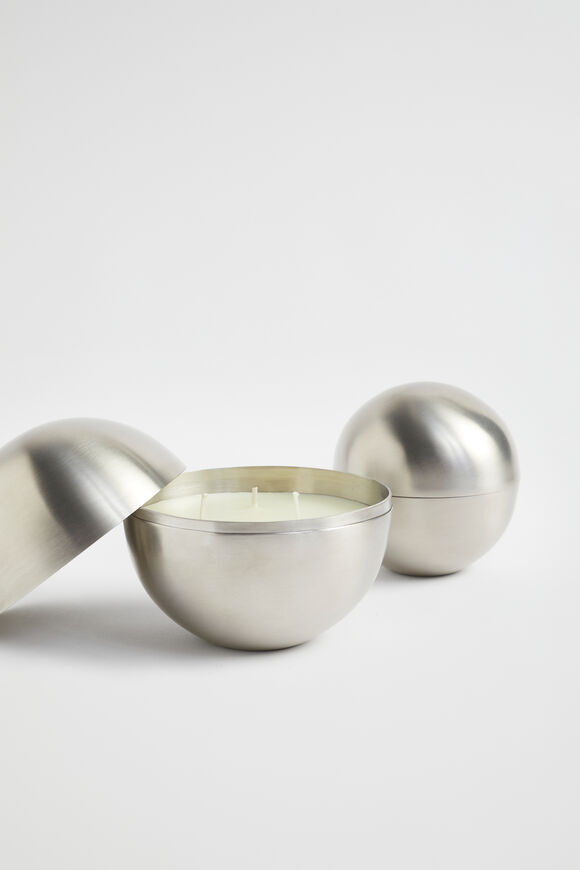 Luna Large Candle  Silver  hi-res