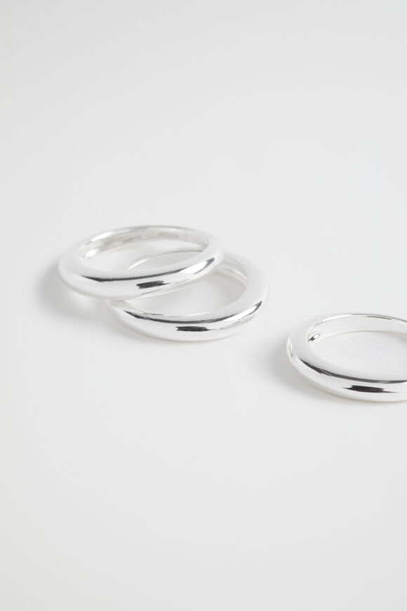 Trio Ring Set  Silver  hi-res