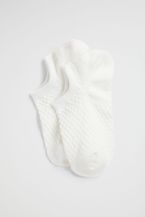 Jacquard Sneaker Sock  Cream  hi-res