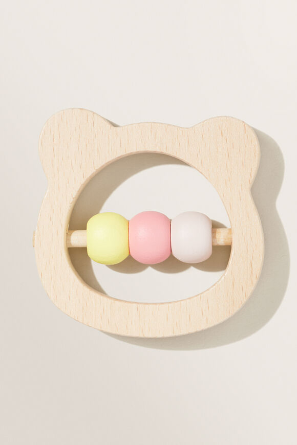 Seed Wooden Rattle  Pink  hi-res