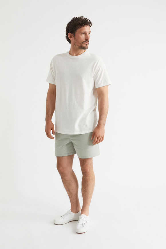 Mens Linen Tee  Vintage White  hi-res