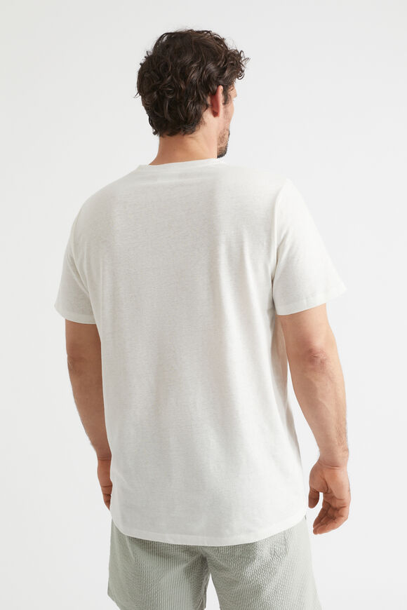 Mens Linen Tee  Vintage White  hi-res