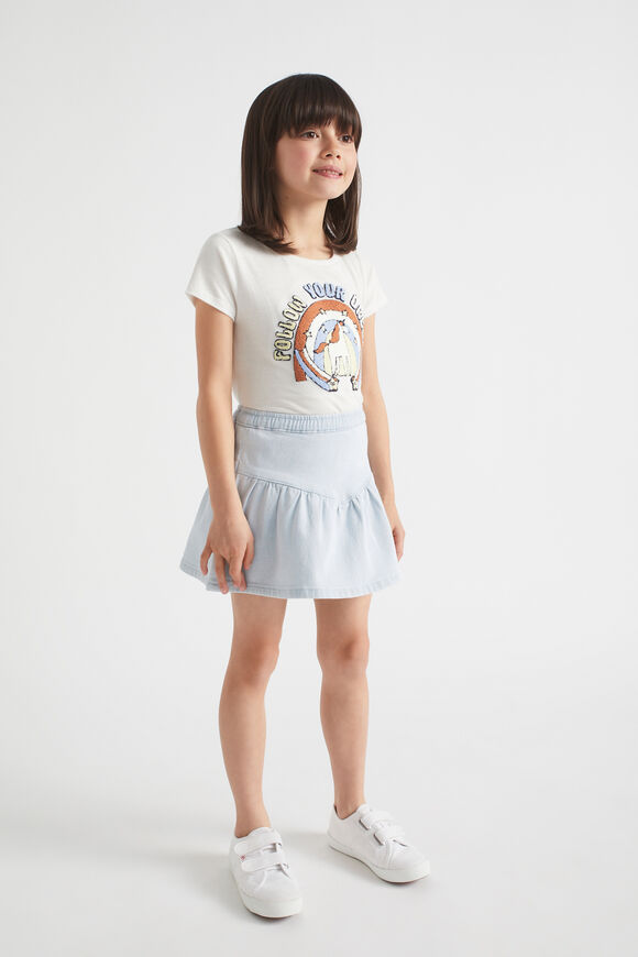 Yoke Denim Skirt  Sun Bleach  hi-res