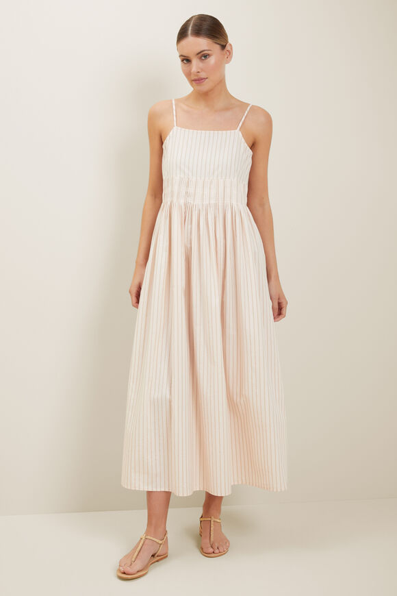 Stripe Voile Maxi Dress  Pale Blossom Stripe  hi-res