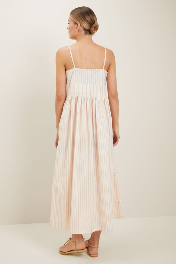 Stripe Voile Maxi Dress  Pale Blossom Stripe  hi-res
