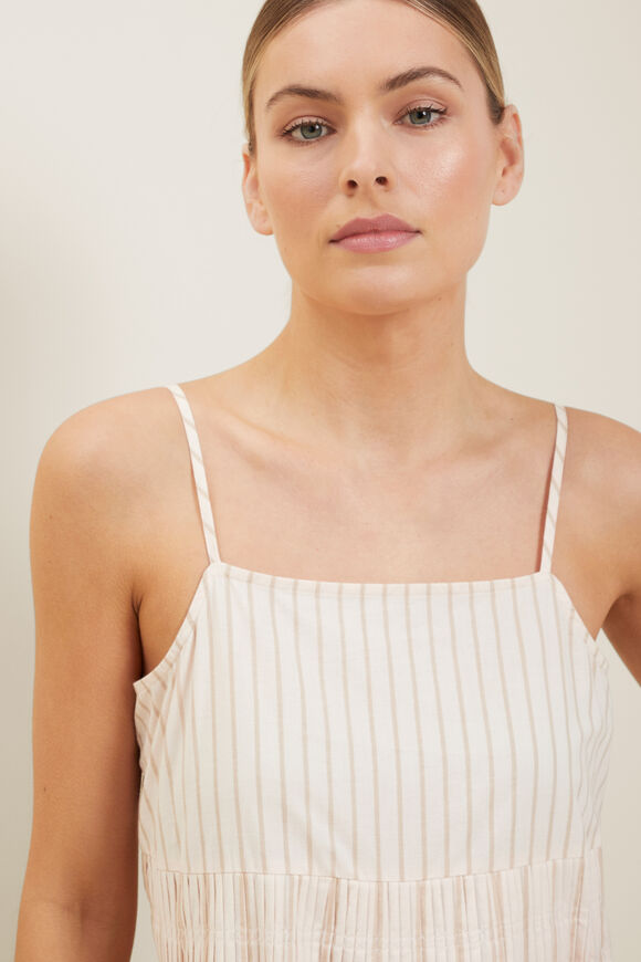 Stripe Voile Maxi Dress  Pale Blossom Stripe  hi-res