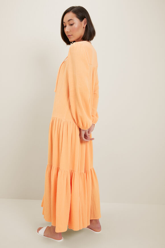 Cheesecloth Maxi Dress  Cantaloupe  hi-res