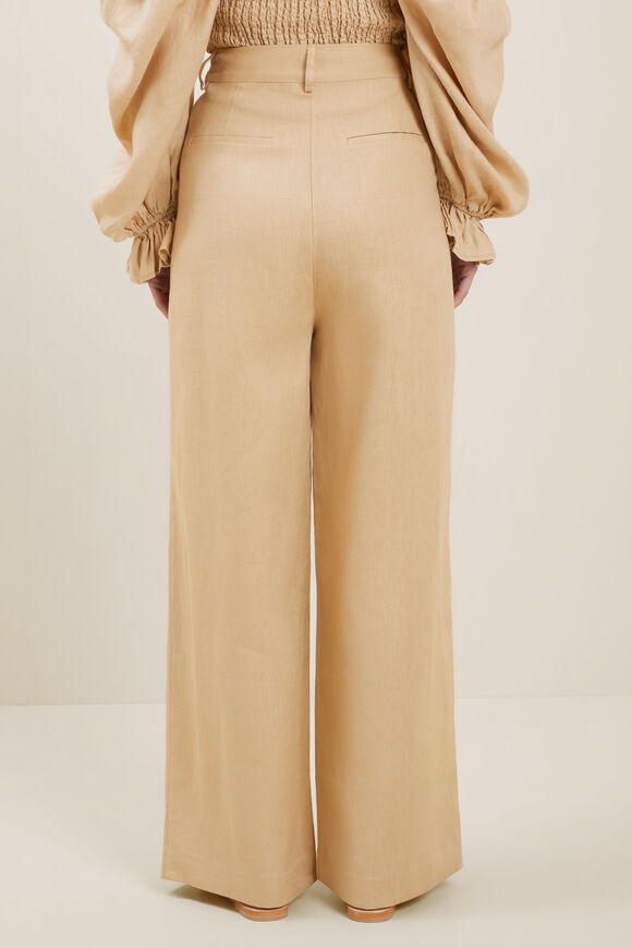 Linen Palazzo Pants  Neutral Sand  hi-res