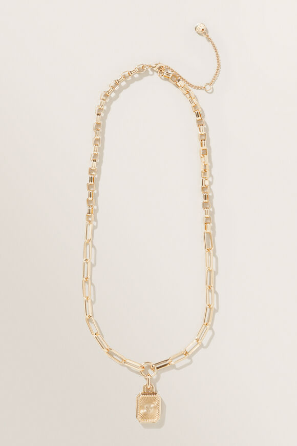 Chain Locket Necklace  Gold  hi-res