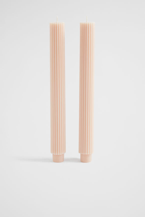 Ribbed Candle  Chalk Pink  hi-res