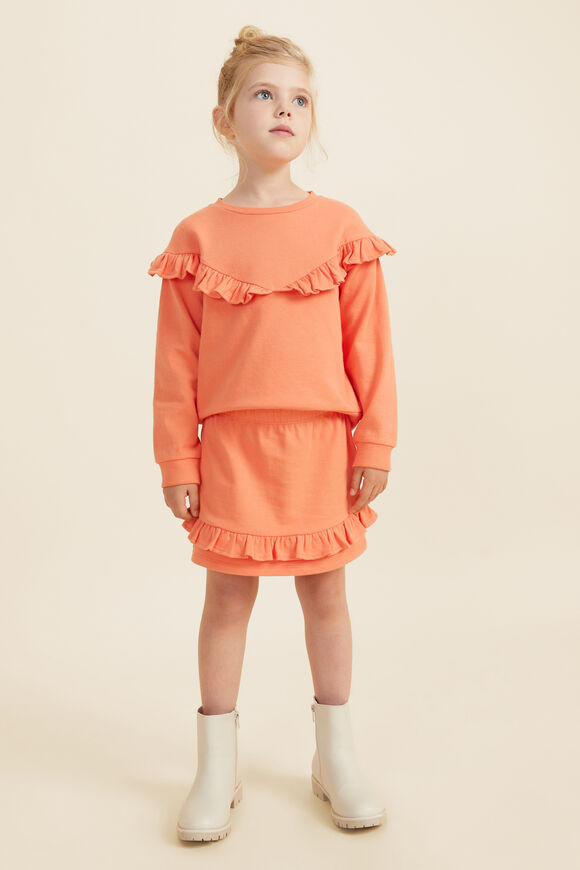 Terry Frill Skirt  Tangerine  hi-res