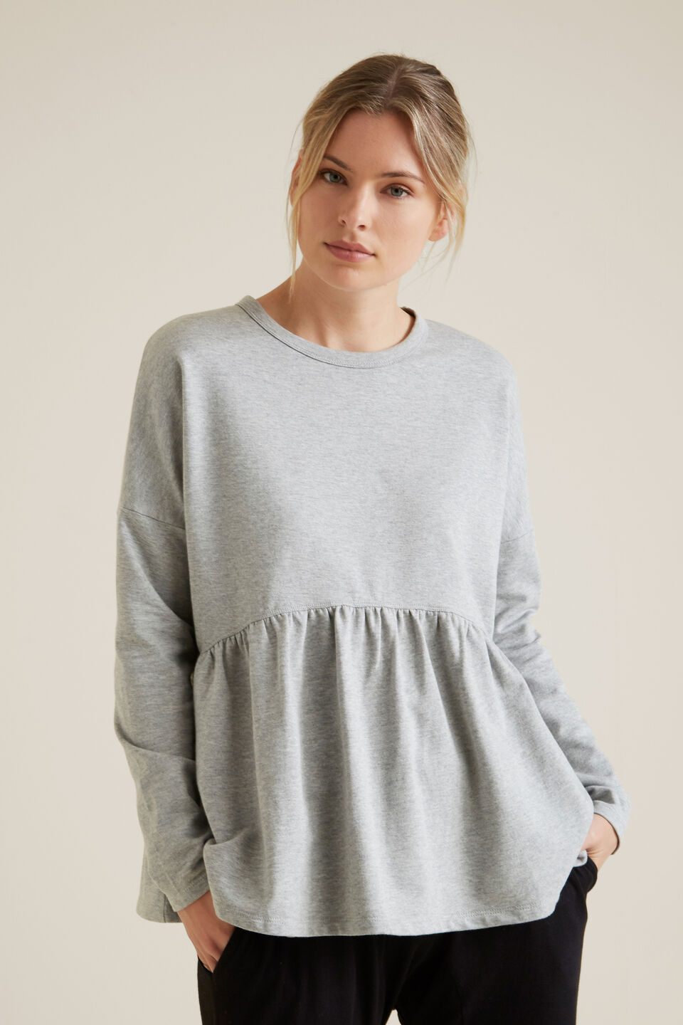 Peplum Terry Top  