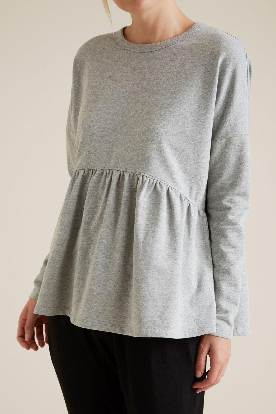 Peplum Terry Top  