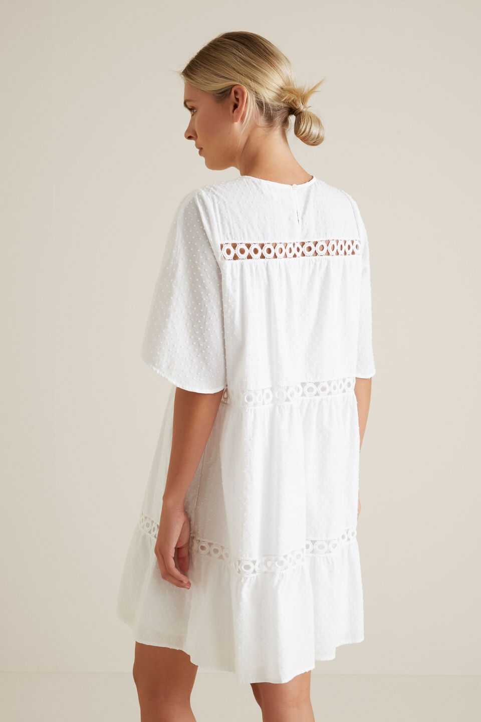 Ladder Trim Dobby Dress  
