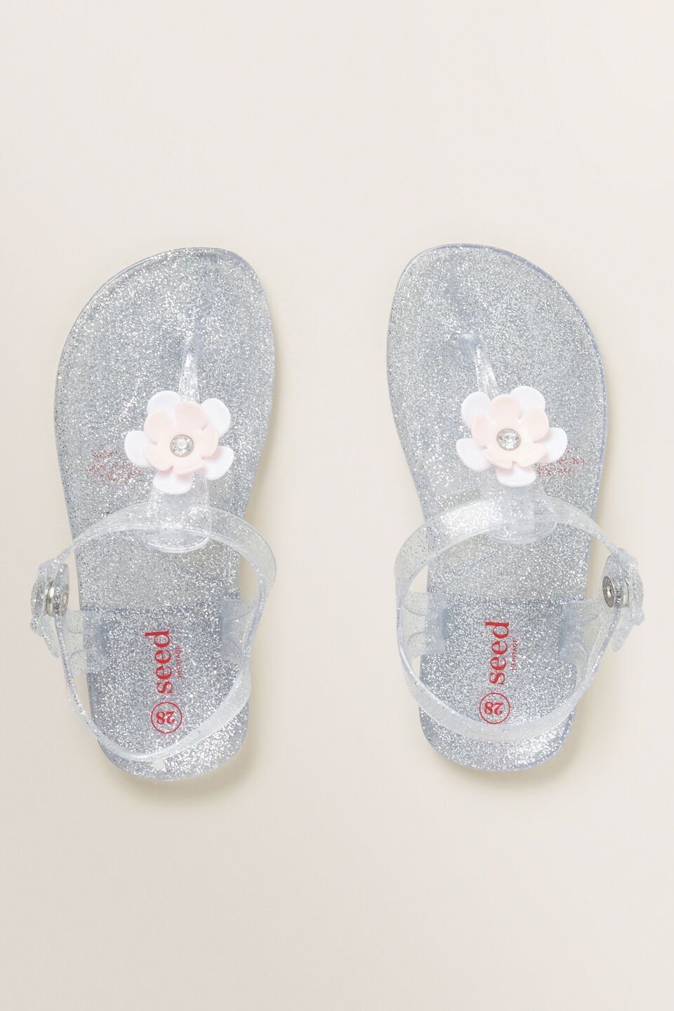Silver Jelly Sandals  