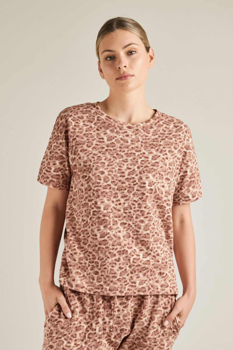 Slub Ocelot Tee  Animal