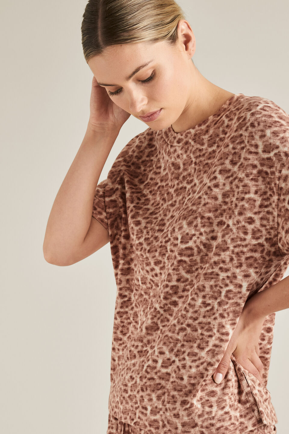 Slub Ocelot Tee  Animal