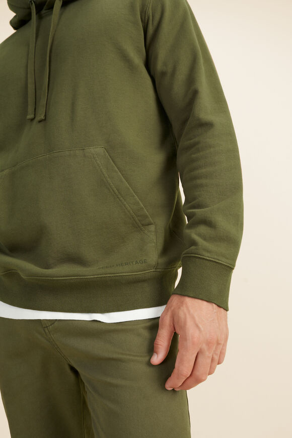 Mens Cotton Hoodie  Army Green  hi-res