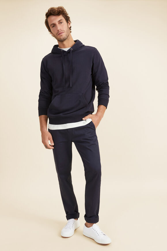 Mens Cotton Hoodie  Midnight Blue  hi-res