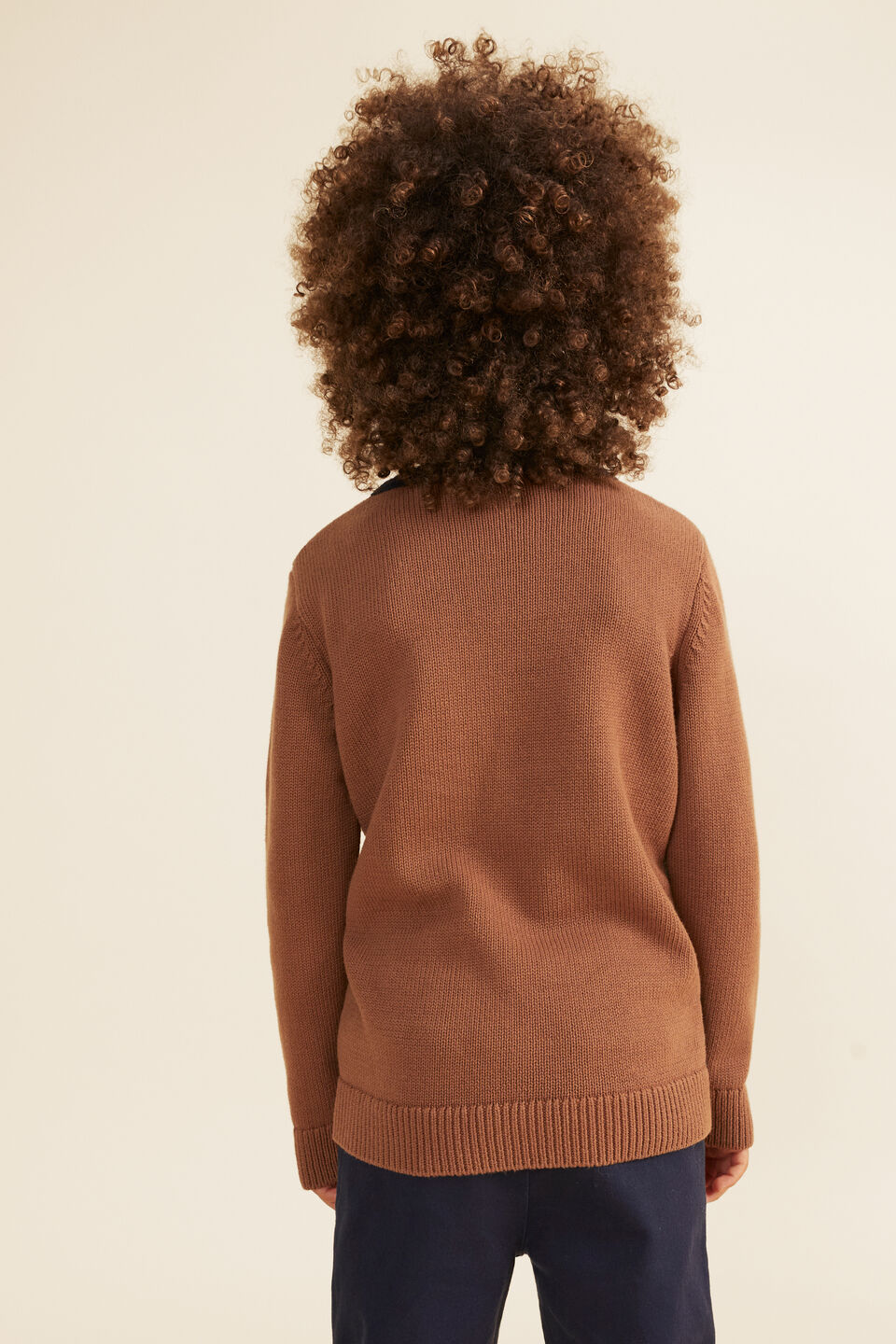 Geo Jacquard Knit  Caramel