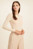 Core Rib Long Sleeve Top  Champagne Beige  hi-res
