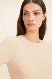 Core Rib Long Sleeve Top  Champagne Beige  hi-res