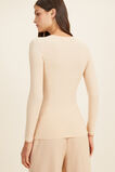 Core Rib Long Sleeve Top  Champagne Beige  hi-res