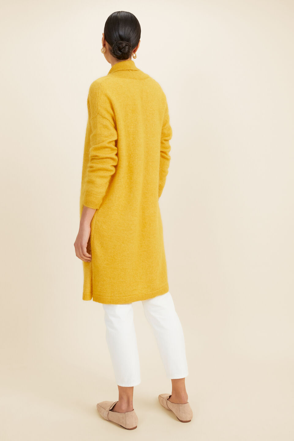 Mohair Blend Cardigan  Turmeric