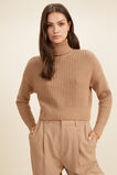 Crop Chunky Sweater  Deep Chai  hi-res