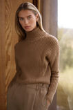 Crop Chunky Sweater  Deep Chai  hi-res