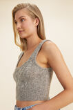 Chunky Cable Crop  Pewter Marle  hi-res