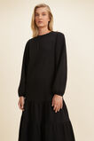 Jersey Tiered Midi Dress  Black  hi-res