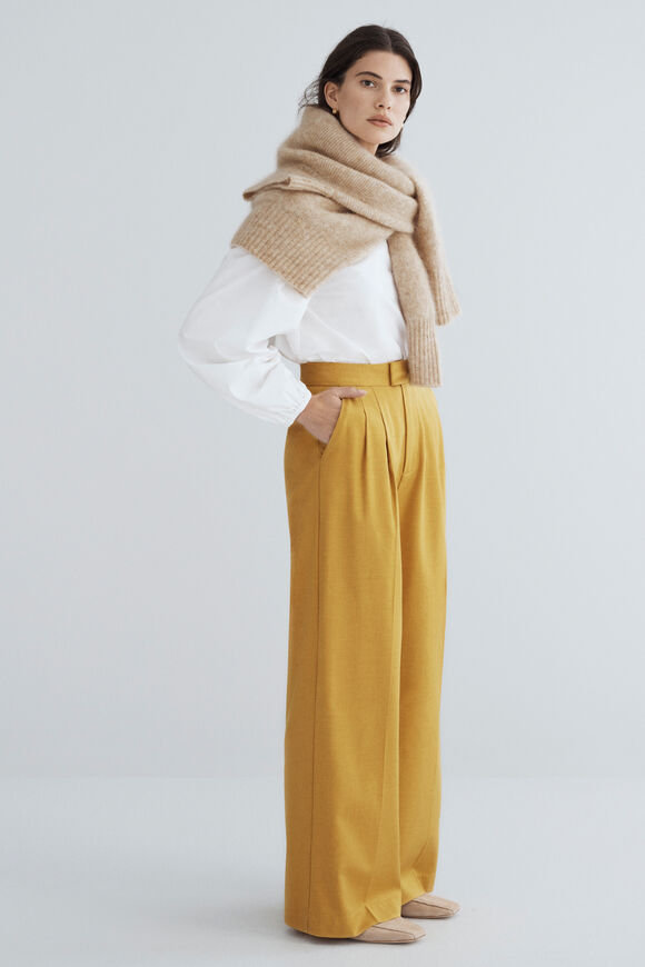 Twill Wide Leg Pant  Turmeric  hi-res