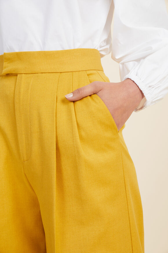 Twill Wide Leg Pant  Turmeric  hi-res