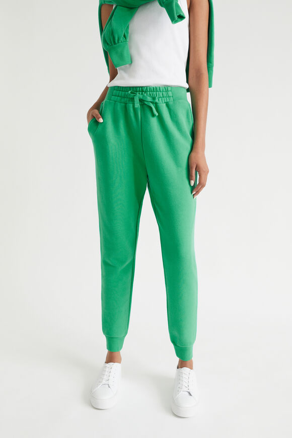 Terry Tie Front Trackpant  Bright Mint  hi-res