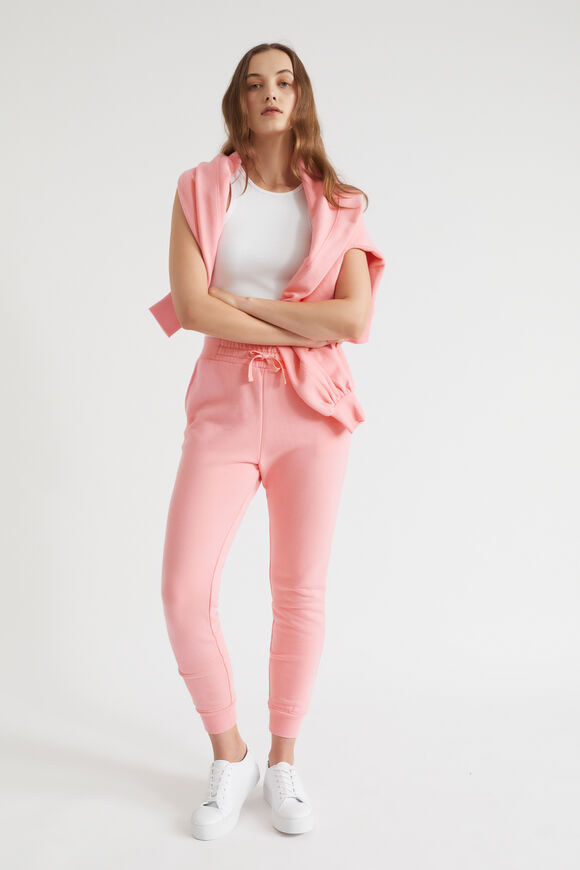 Terry Tie Front Trackpant  Bubblegum Pink  hi-res