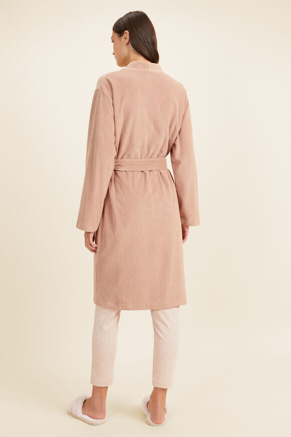 Cotton Terry Robe  Chalk Pink  hi-res