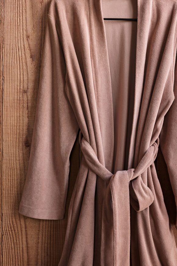 Cotton Terry Robe  Chalk Pink  hi-res
